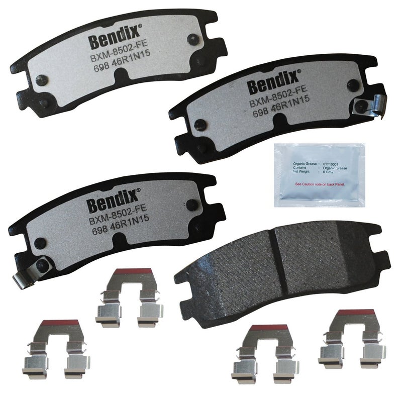 Bendix Fleet Metlok PBD698 Semi-Metallic Rear Brake Pads for Select Models Buick,LaCrosse,Regal,Rendezvous,Chevy Impala,Monte Carlo,Venture,Olds,Intrigue,Silhouette,Pontiac,Grand Am,Prix,Montana - Image 1